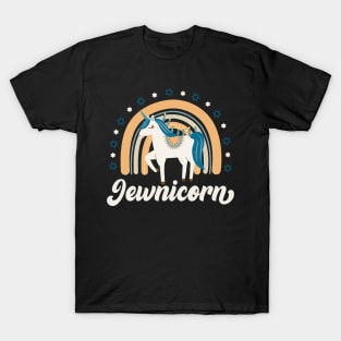 Jewnicorn Jewish Unicorn Menorah Hanukkah T-Shirt